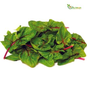 Freshly harvested Cheera (Green or Red) leaves in a basket.